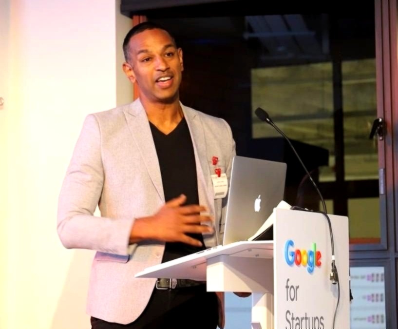 Walter Farfan speaking at Google for Startups